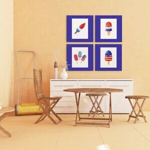 Patriotic Wall Art Unframed Set of 4